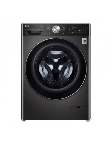 MACHINE A LAVER LG 10.5KG BLACK STEEL TURBO WASH 360
